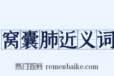 窝囊肺近义词是什么意思的图片